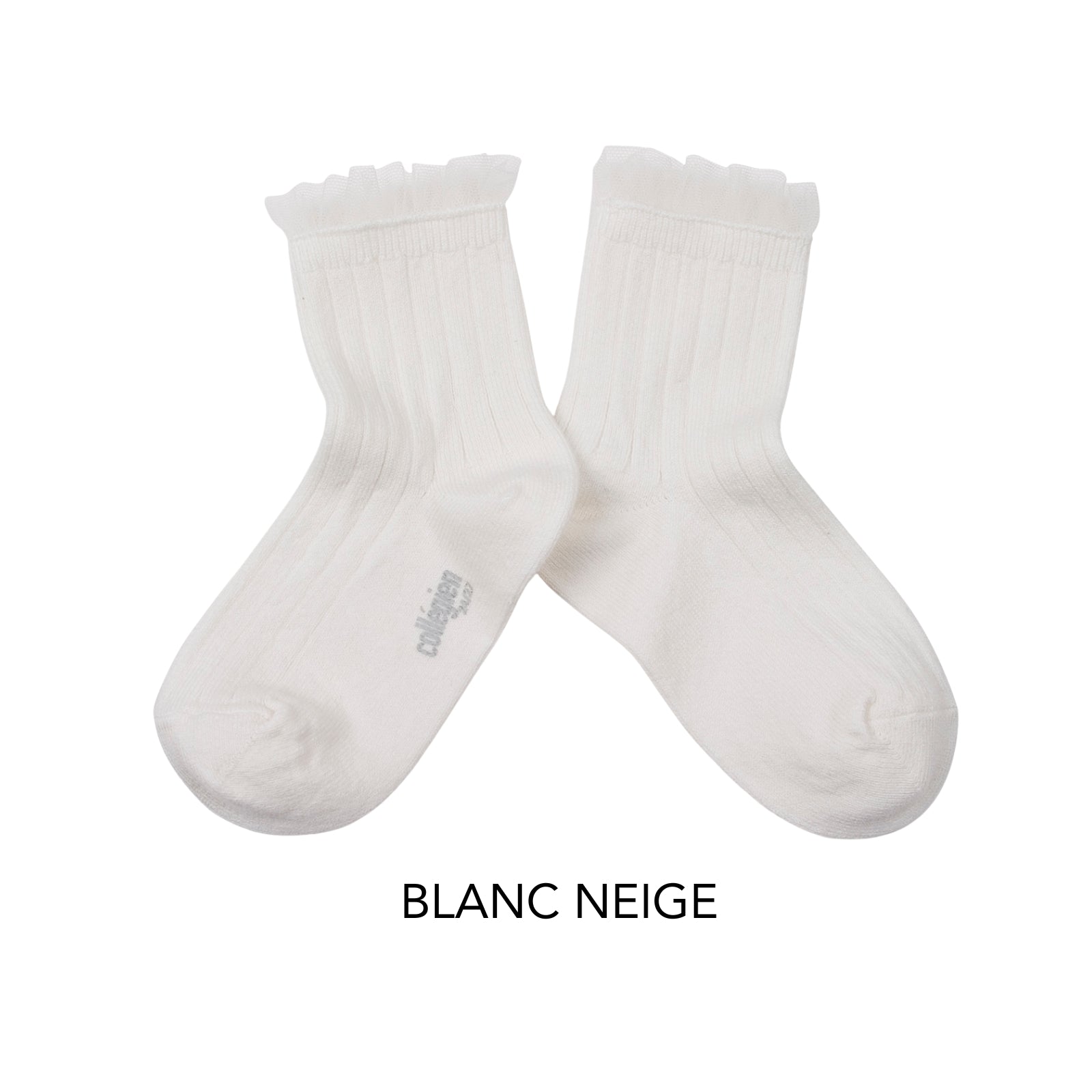 Margaux Tulle Frill Ribbed Ankle Socks