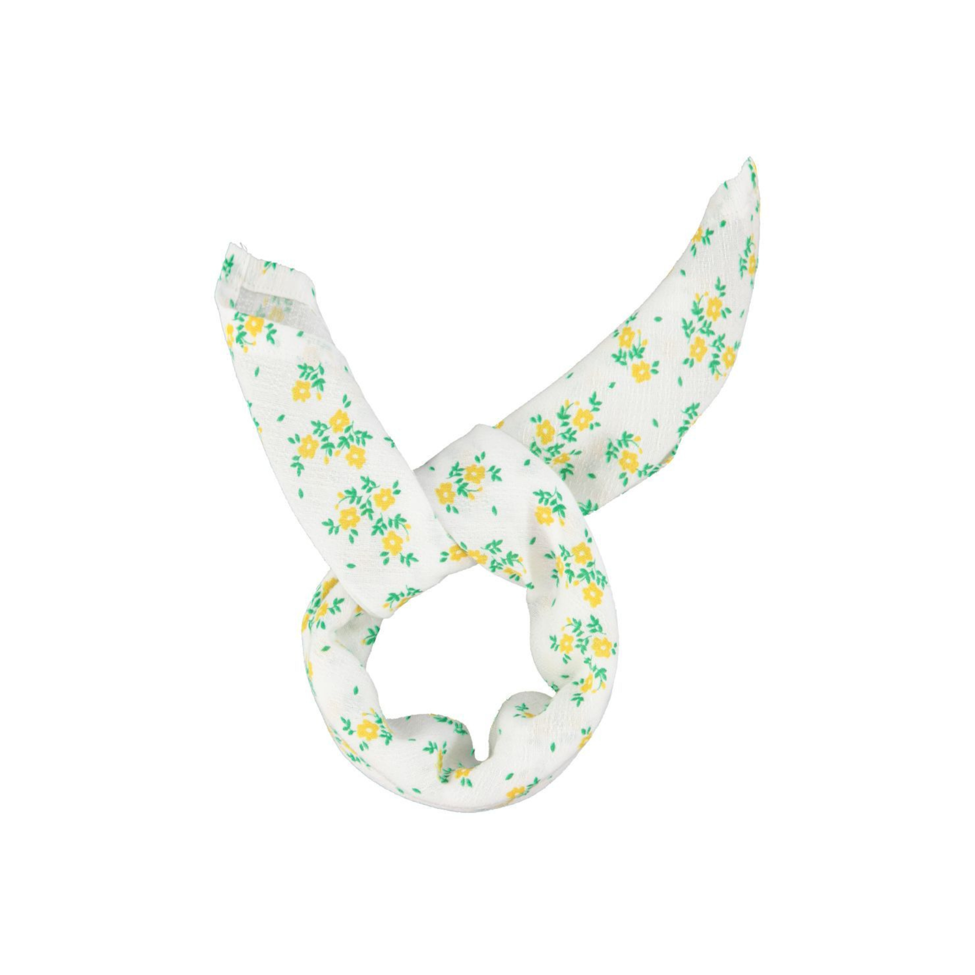 Flower Print Bandana | Ecru/Yellow