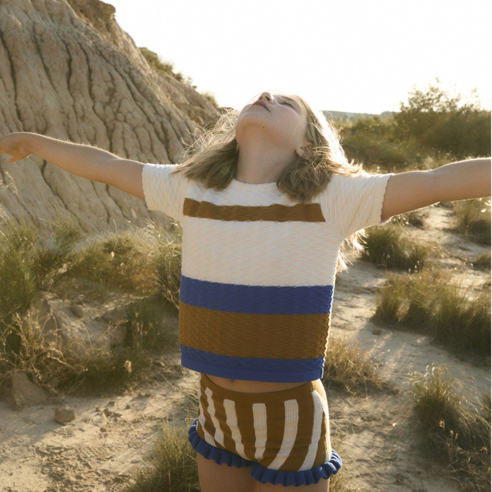Jacquard Knit Bloomer | Caramel