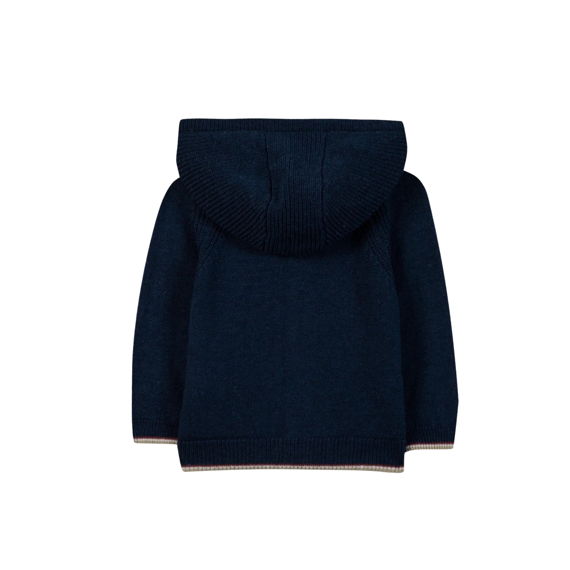 Hooded Zipper Cardigan | Navy