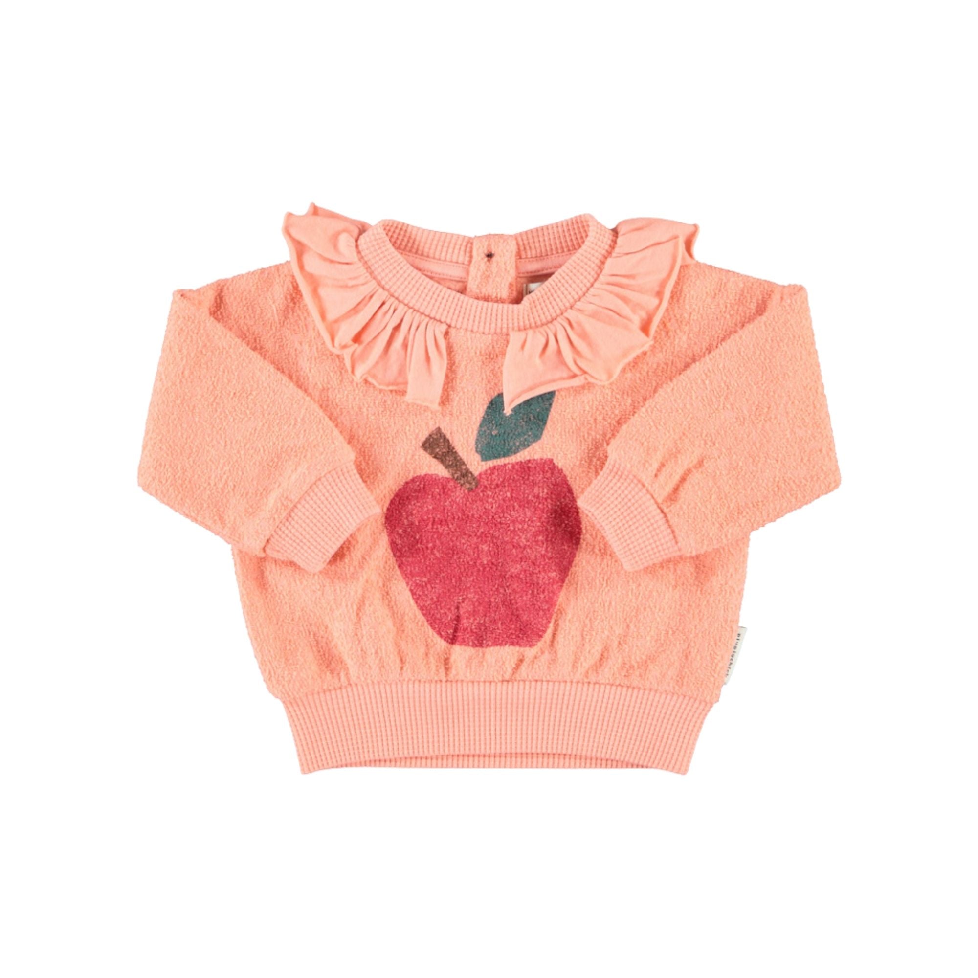 Sweatshirt | Pink with Apple Print