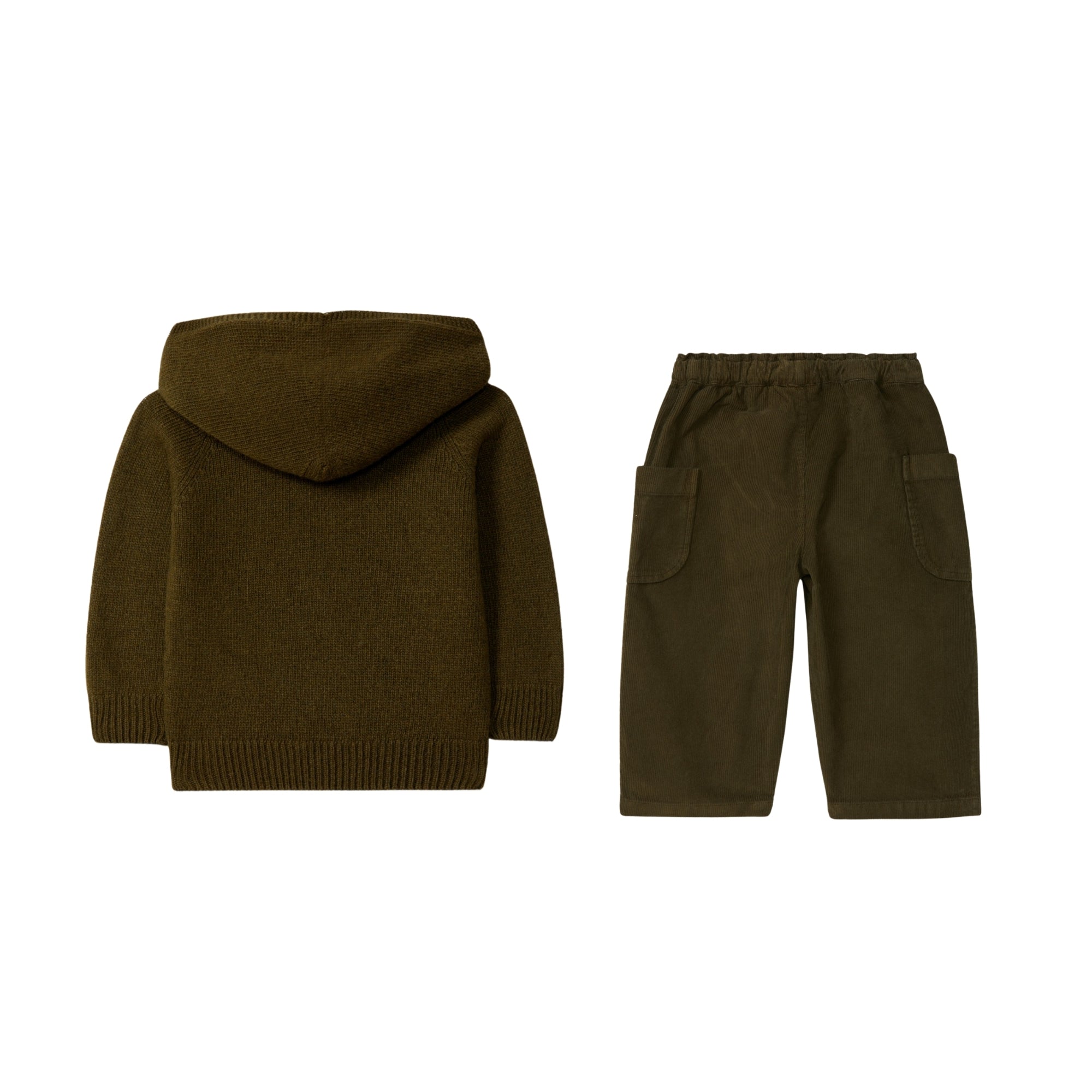Hooded Sweater Set | Dark Green