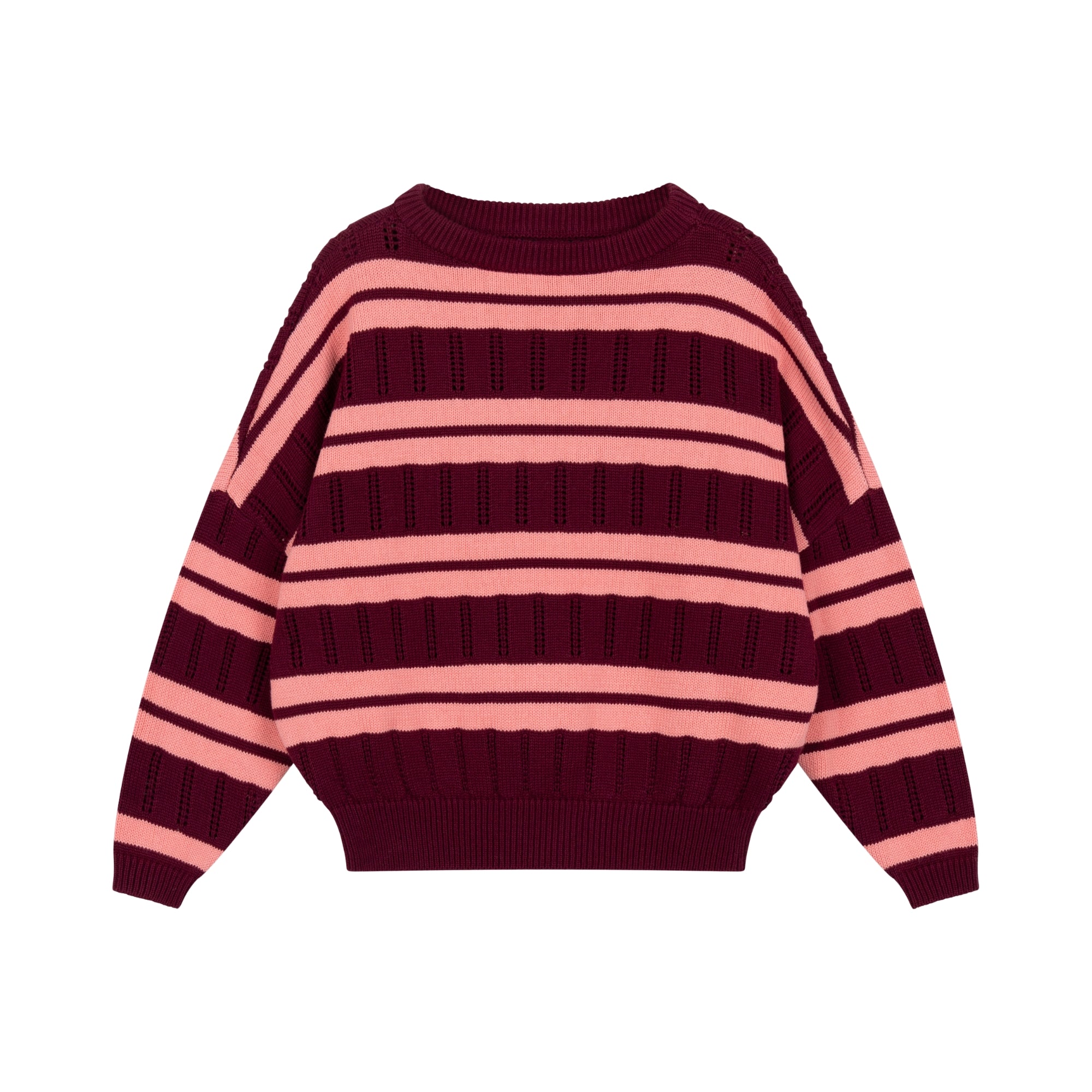 Knit Slouchy Sweater | Mulberry Flamingo Ajour