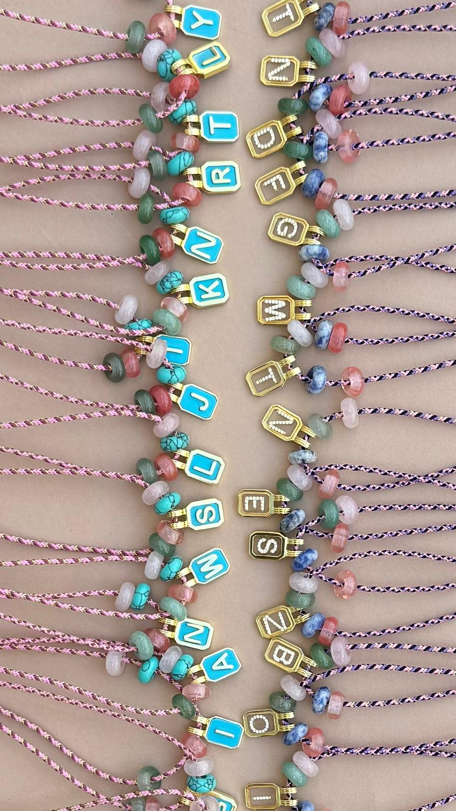 Mint Crush Necklace | Turquoise Letters