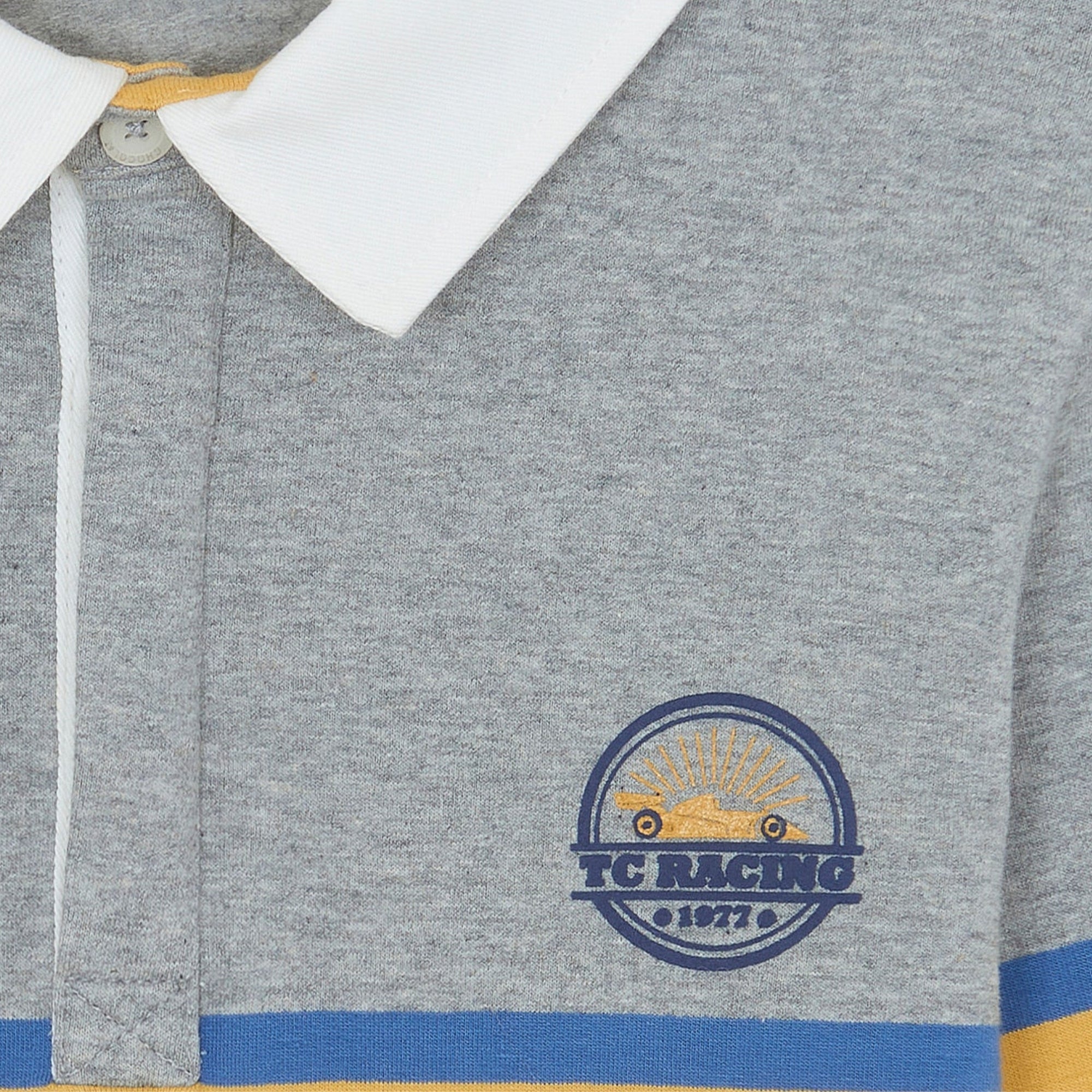Chest Embroidered Polo T-shirt | Grey