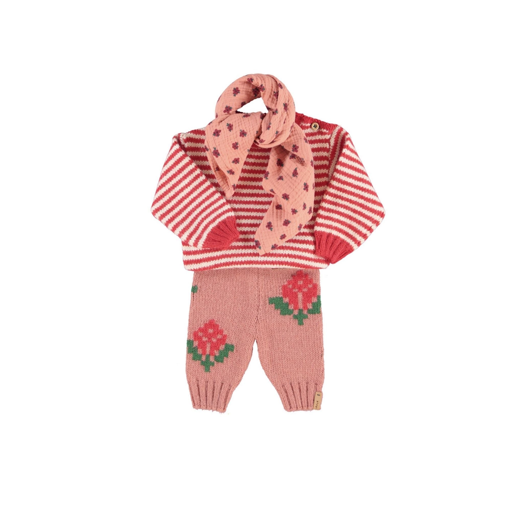 Knitted Baby Set | Old Pink