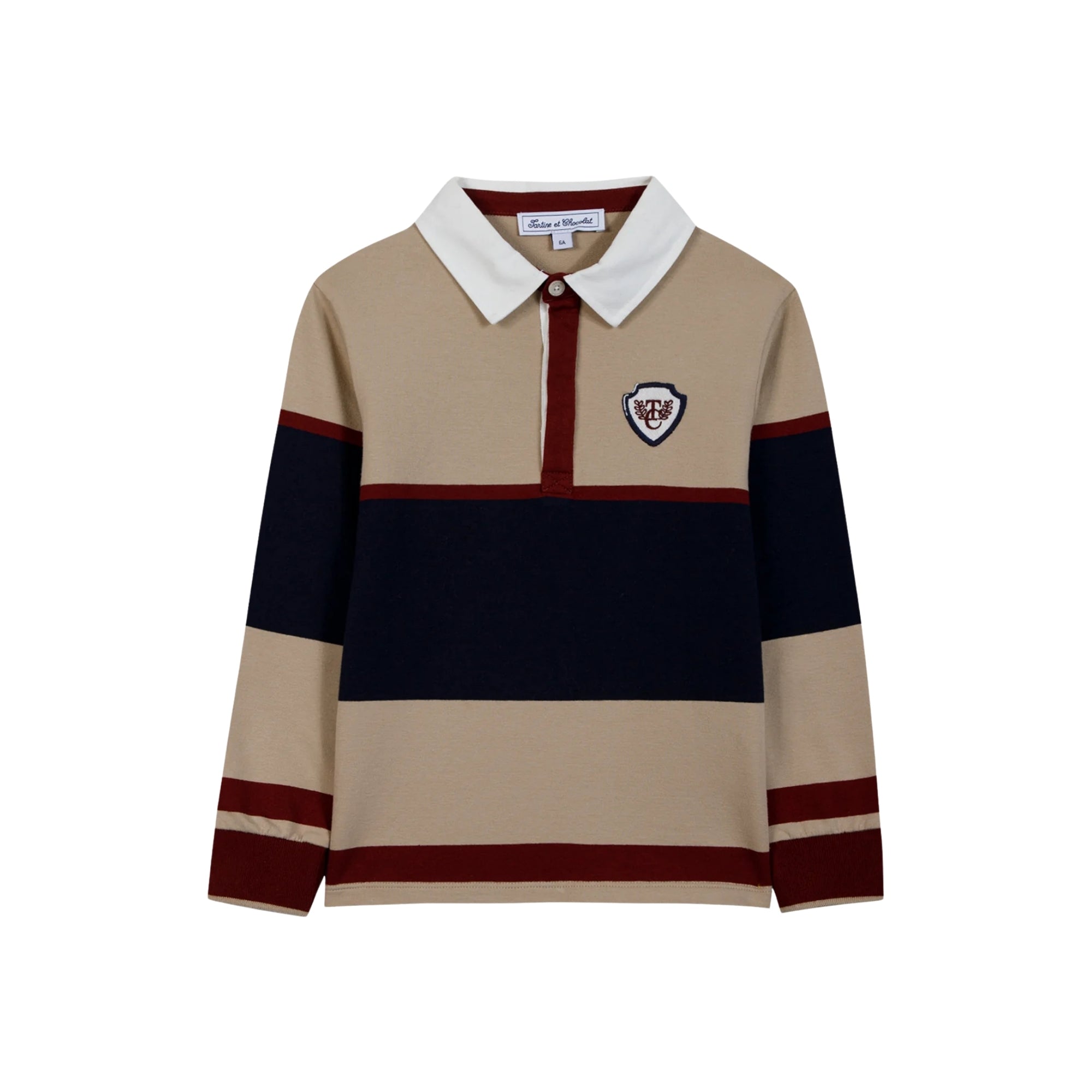 Chest Embroidered Polo T-shirt | Sand