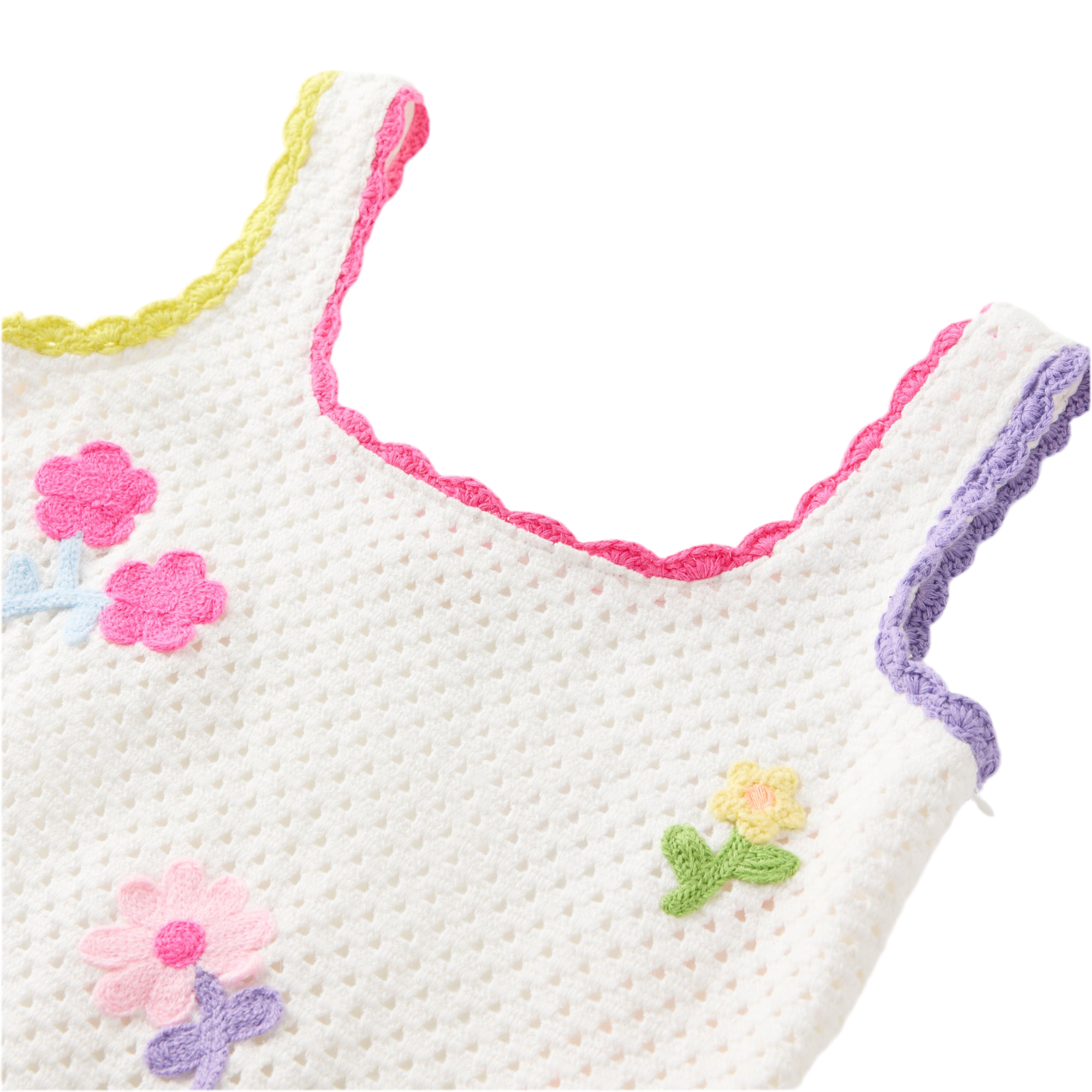 Daisette Crochet Mini Dress | Multi