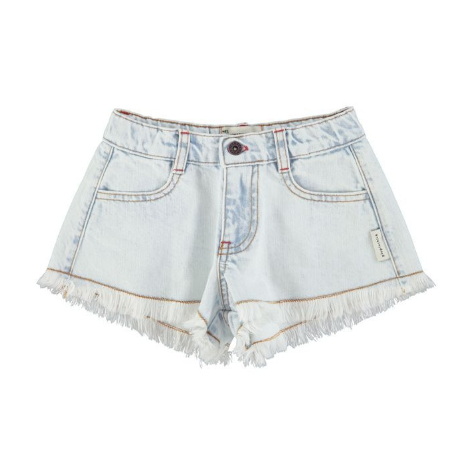 Fringed Shorts | Washed Light Blue Denim