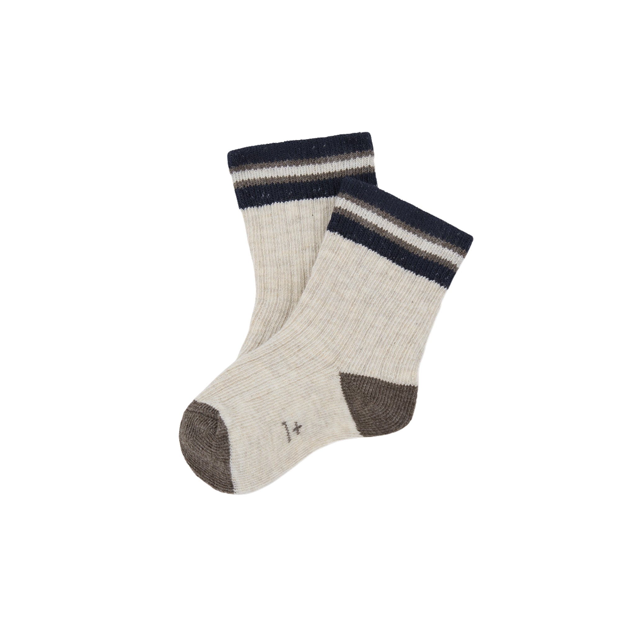Sicilia Ribbed Plain Socks | Rice