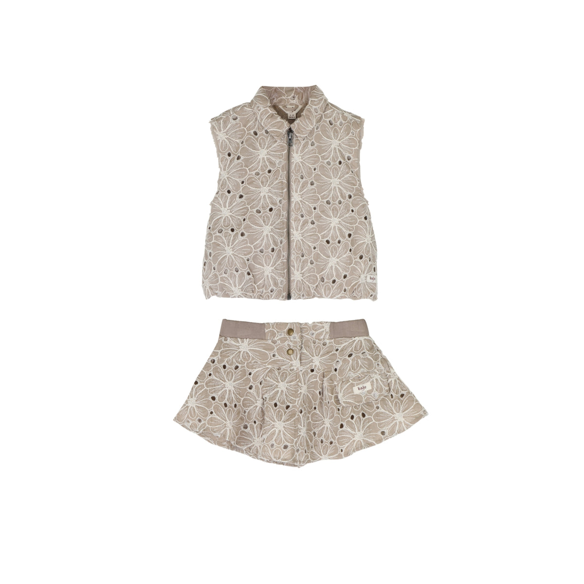 Moa Loue Gilet Set | Taupe Light