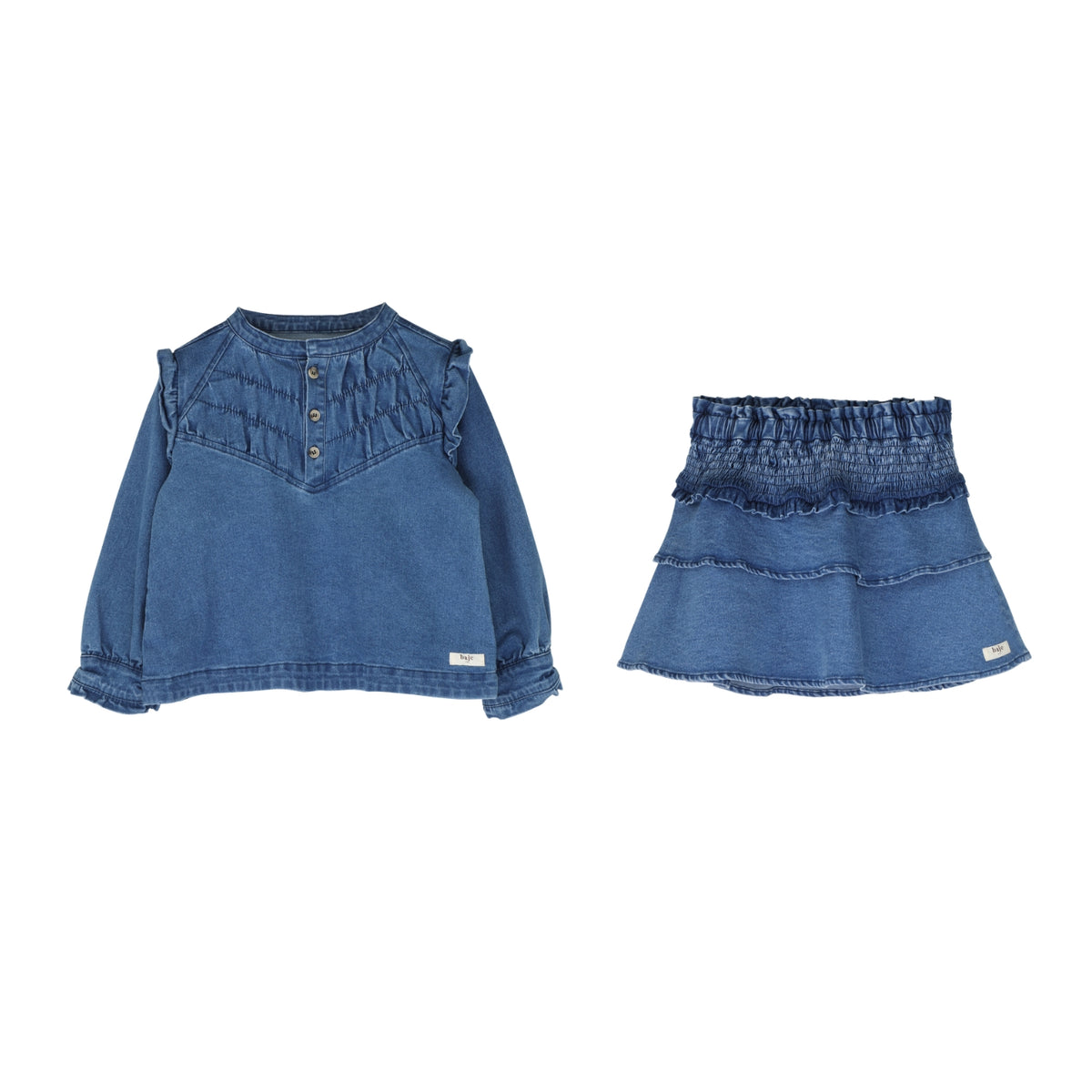 Reeza Yela Skirt Set | Blue Denim