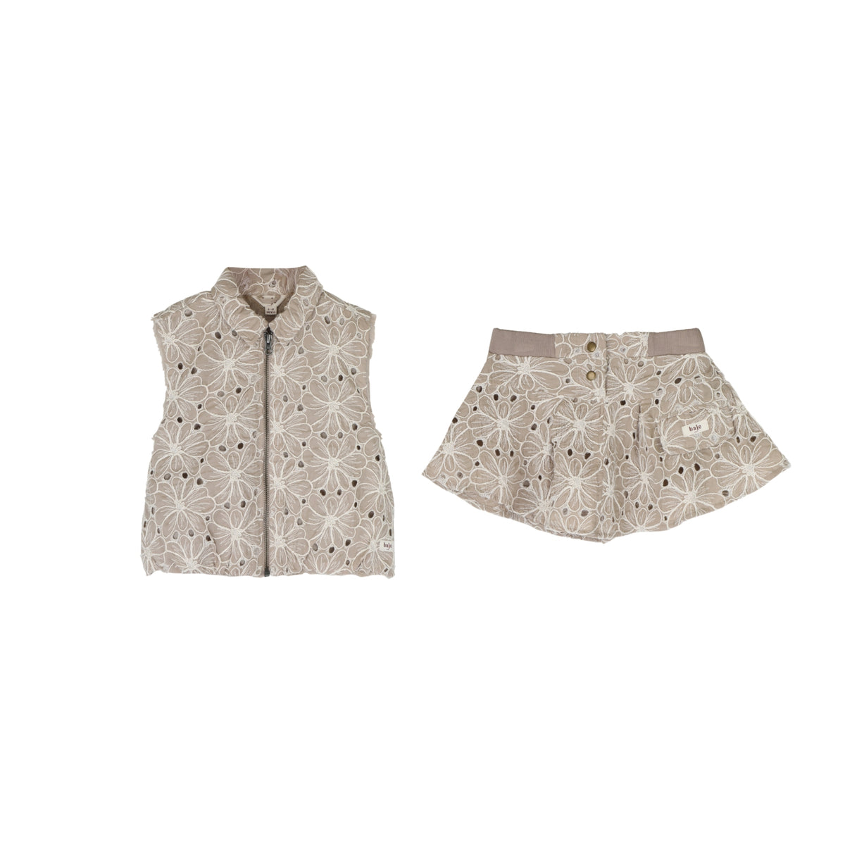 Moa Loue Gilet Set | Taupe Light