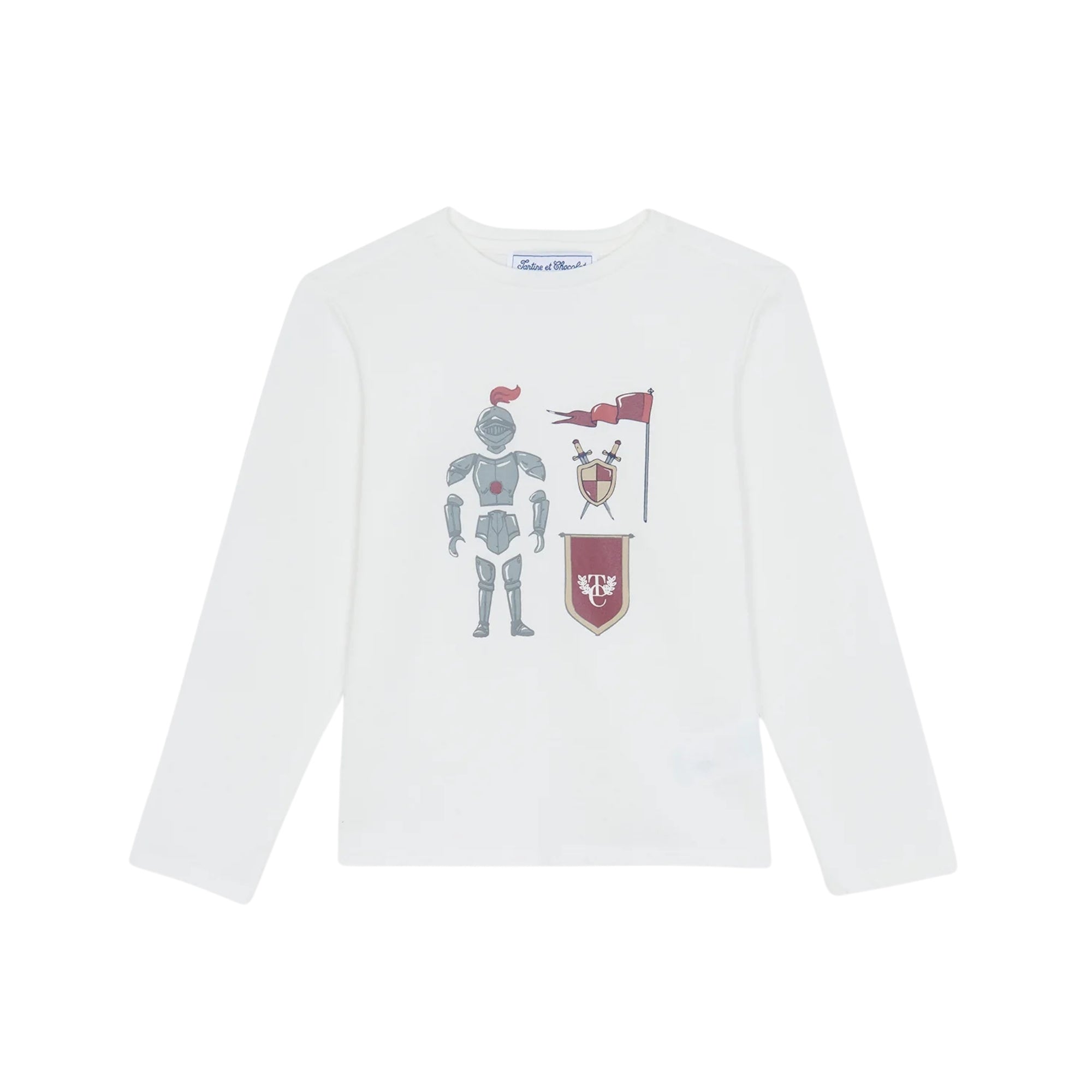 Printed Knight T-shirt | Burgundy