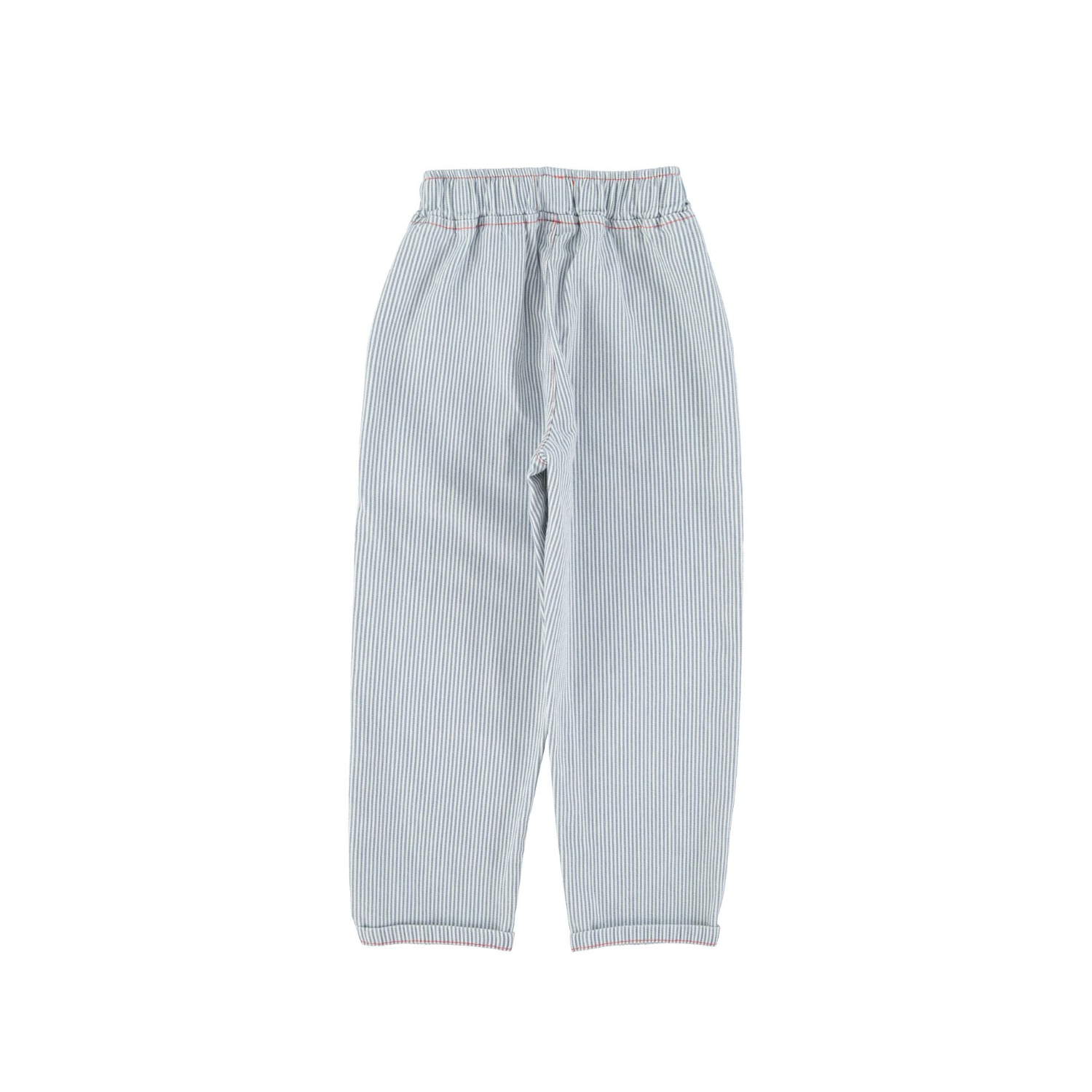 Striped Unisex Trousers | Ecru/Indigo