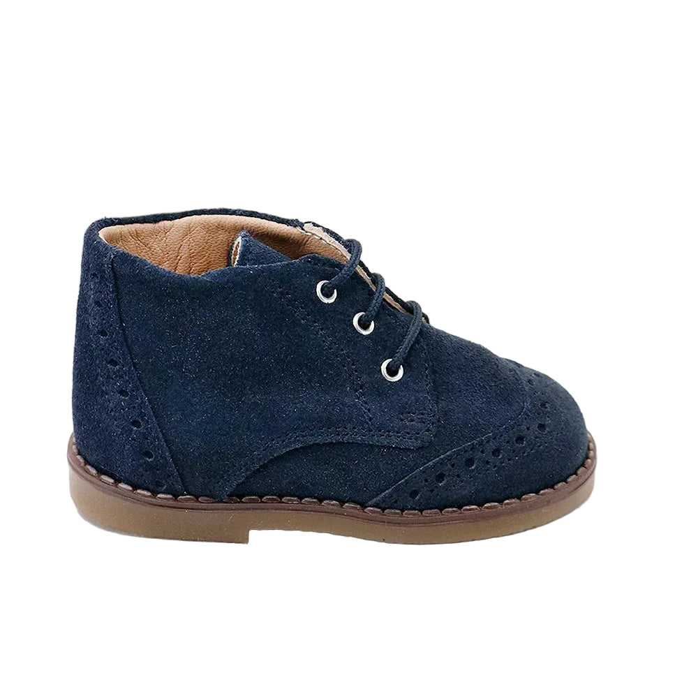 English Leather Chopped Booties | Blue