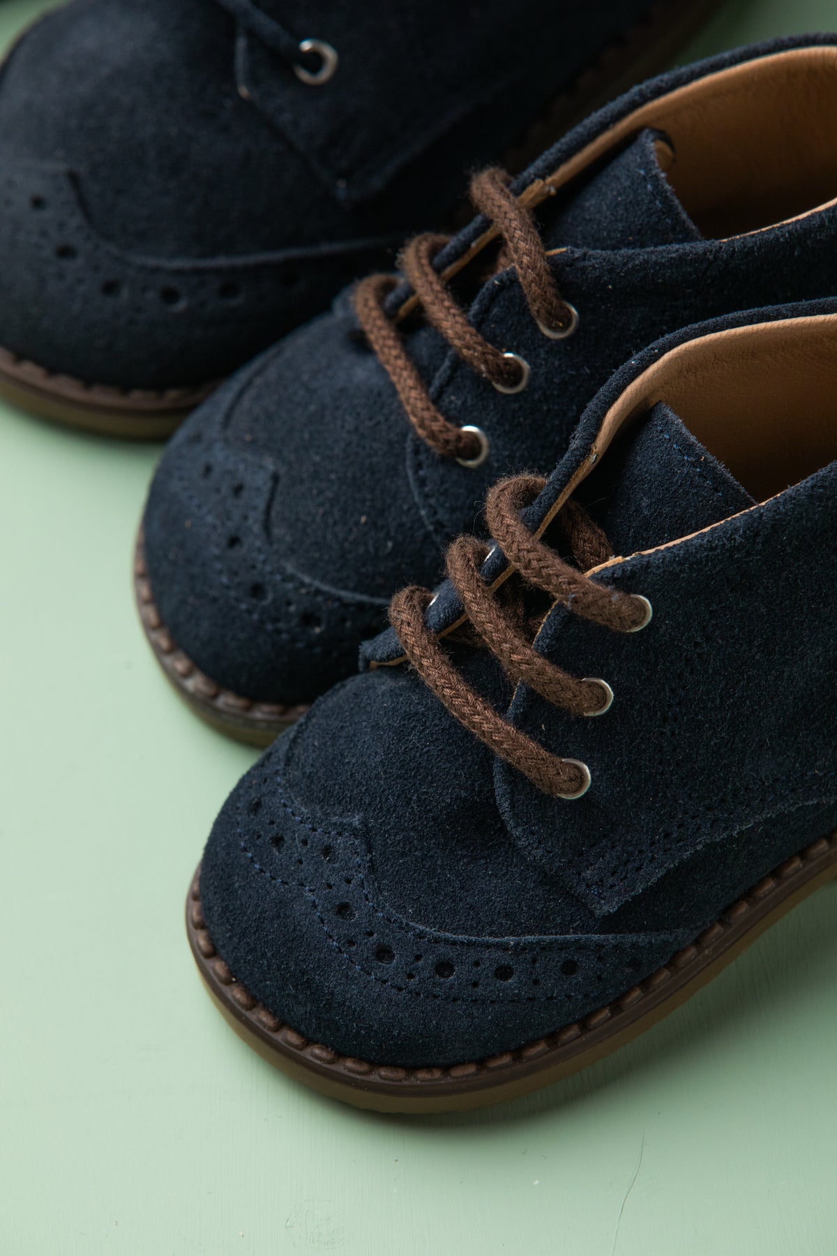 English Leather Chopped Booties | Blue