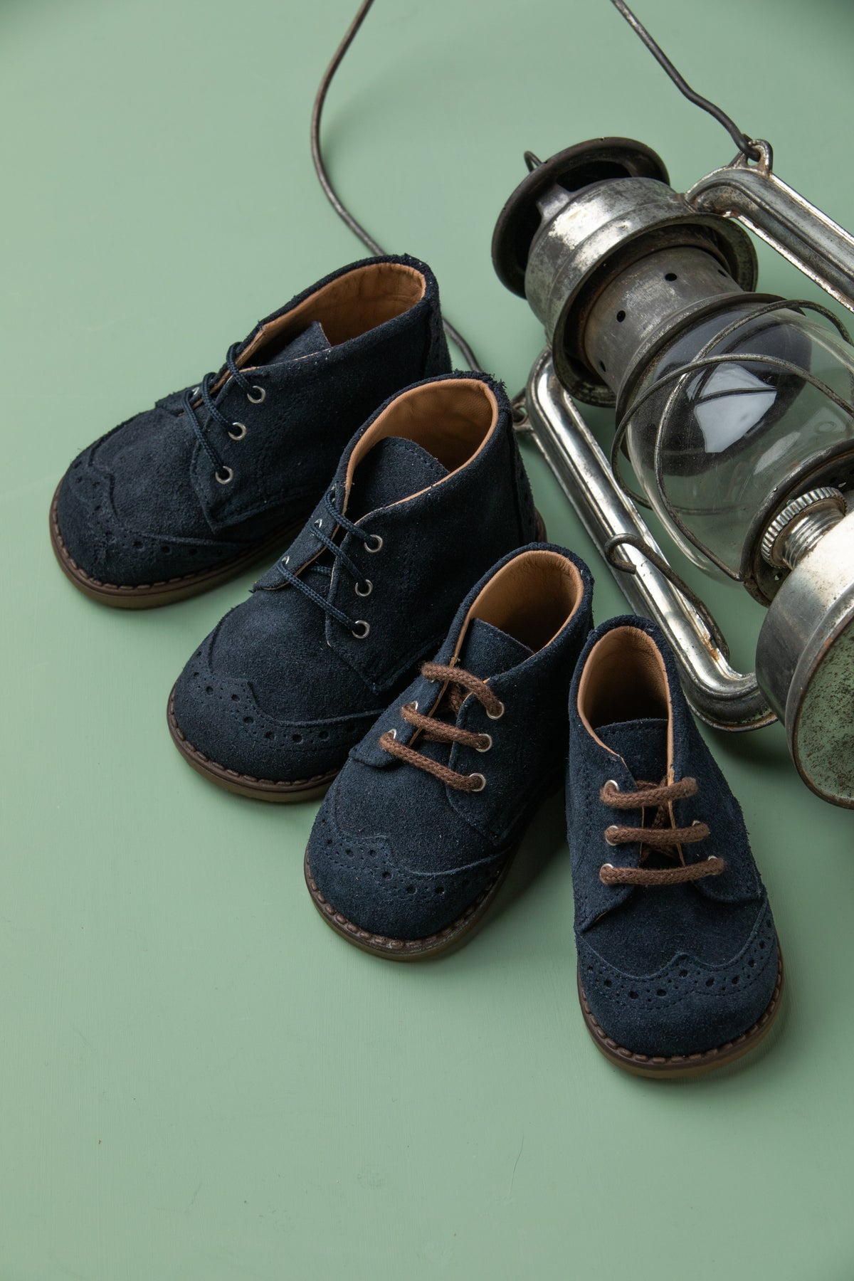English Leather Chopped Booties | Blue