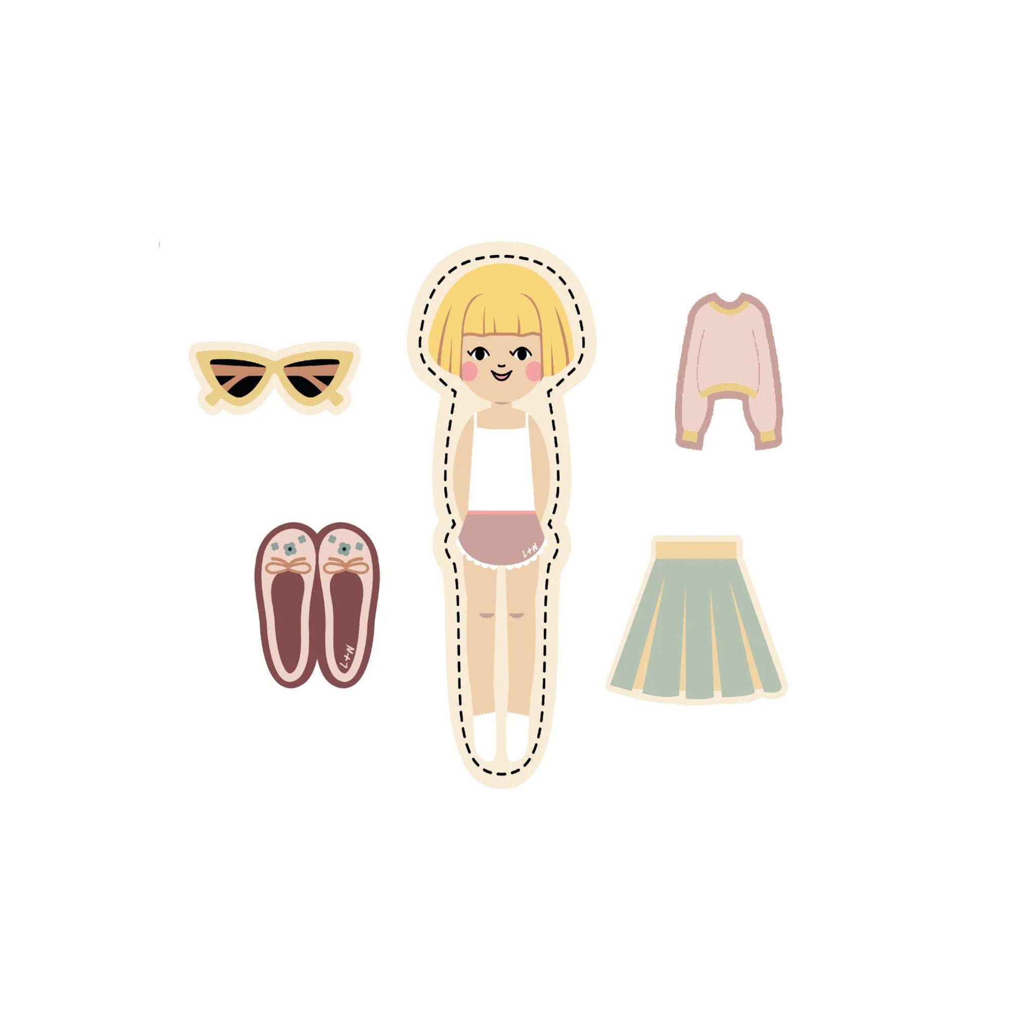 Nimix Paper Doll Girls Set