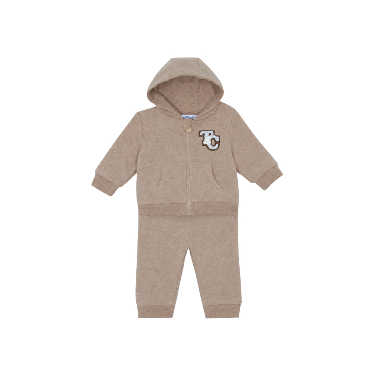 Hooded Cotton Jogging Suit | Mocha
