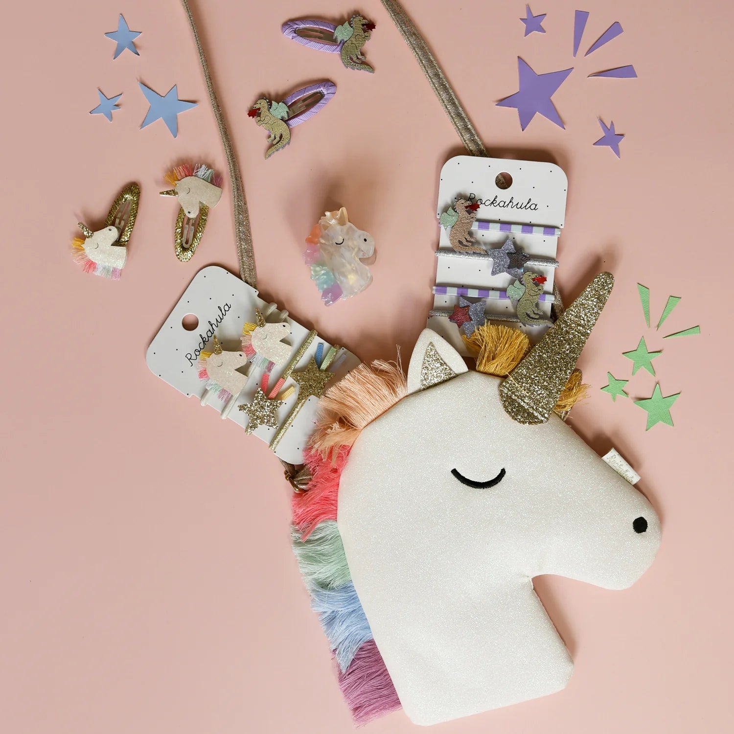 Rainbow Unicorn Claw Clip