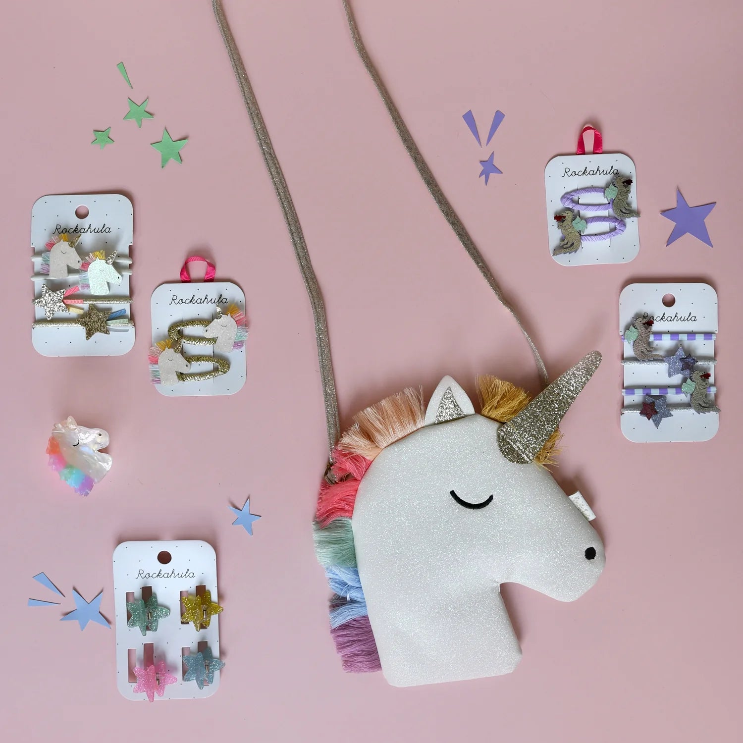 Rainbow Unicorn Claw Clip