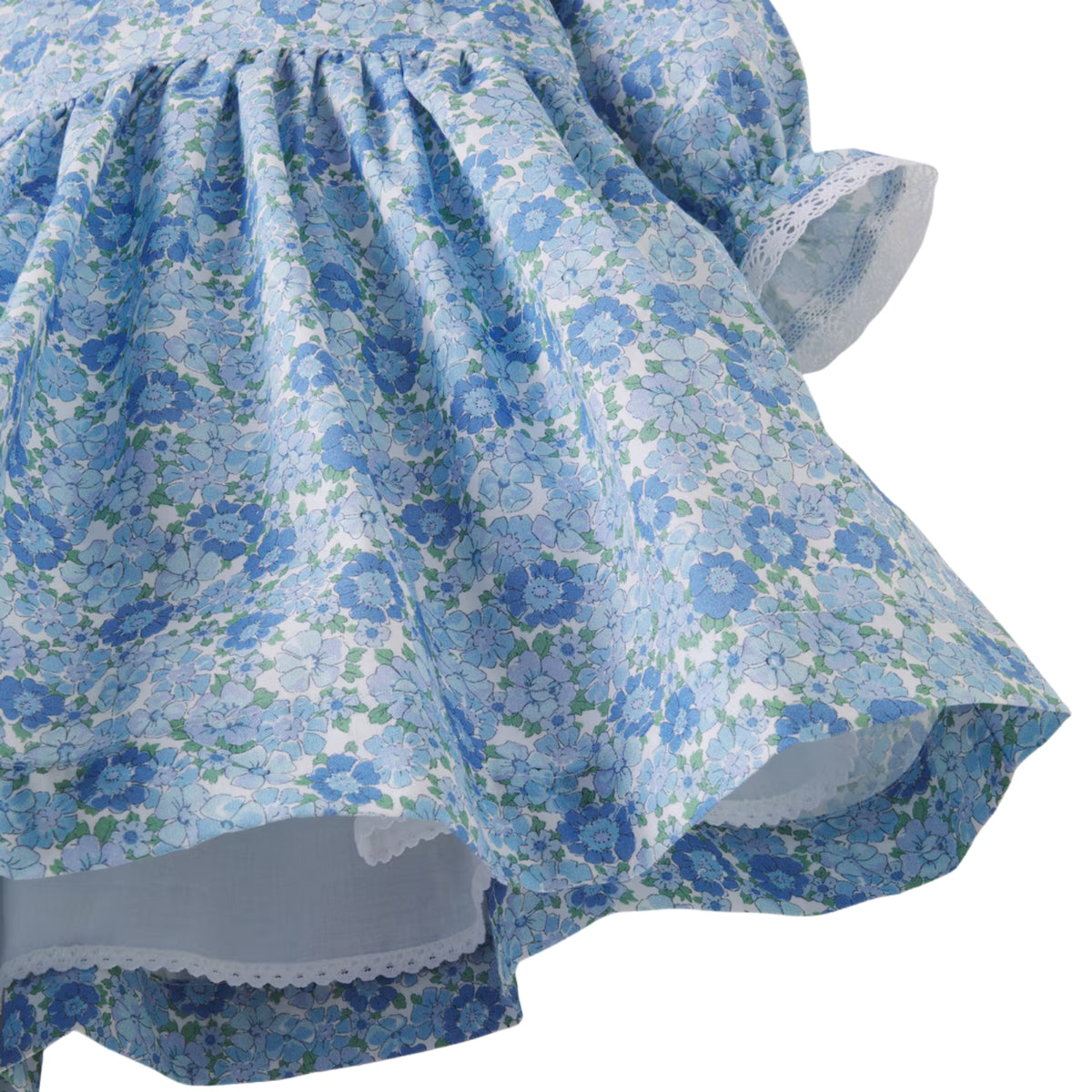 Maribela Drop Waist Dress | Blue Floral