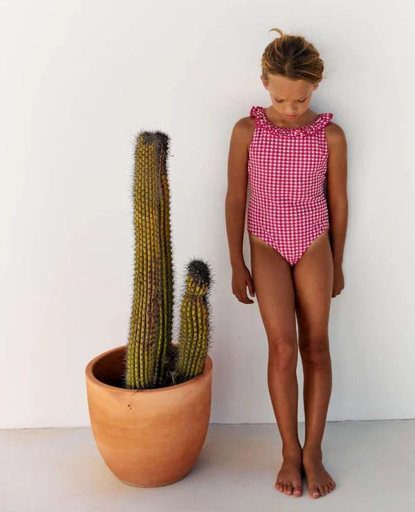 Alba One Piece | Vichy Fuschia