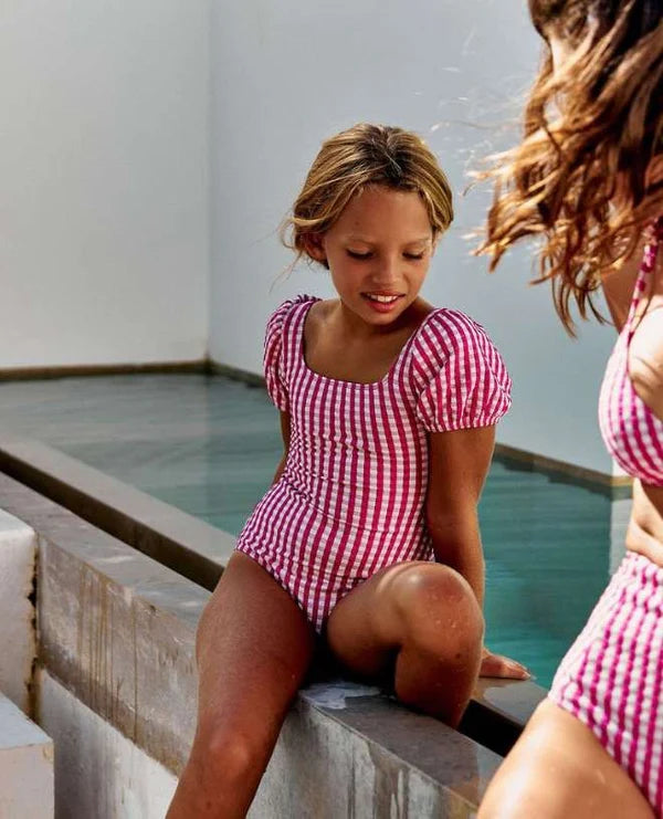 Pia One Piece | Vichy Fuschia