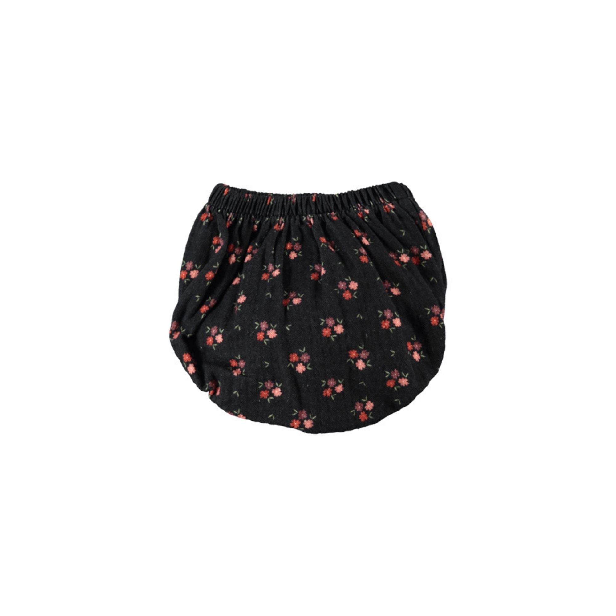 Baby Set | Black with Flowers