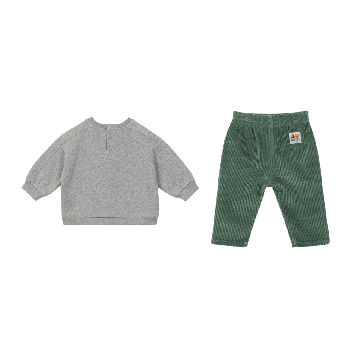 Oui Oui Baby Set | Vert/ Grey