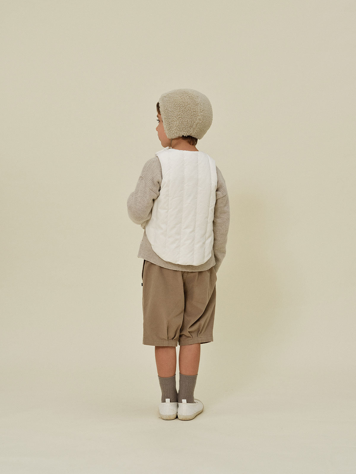 Duck Down Warm Bib | Ivory
