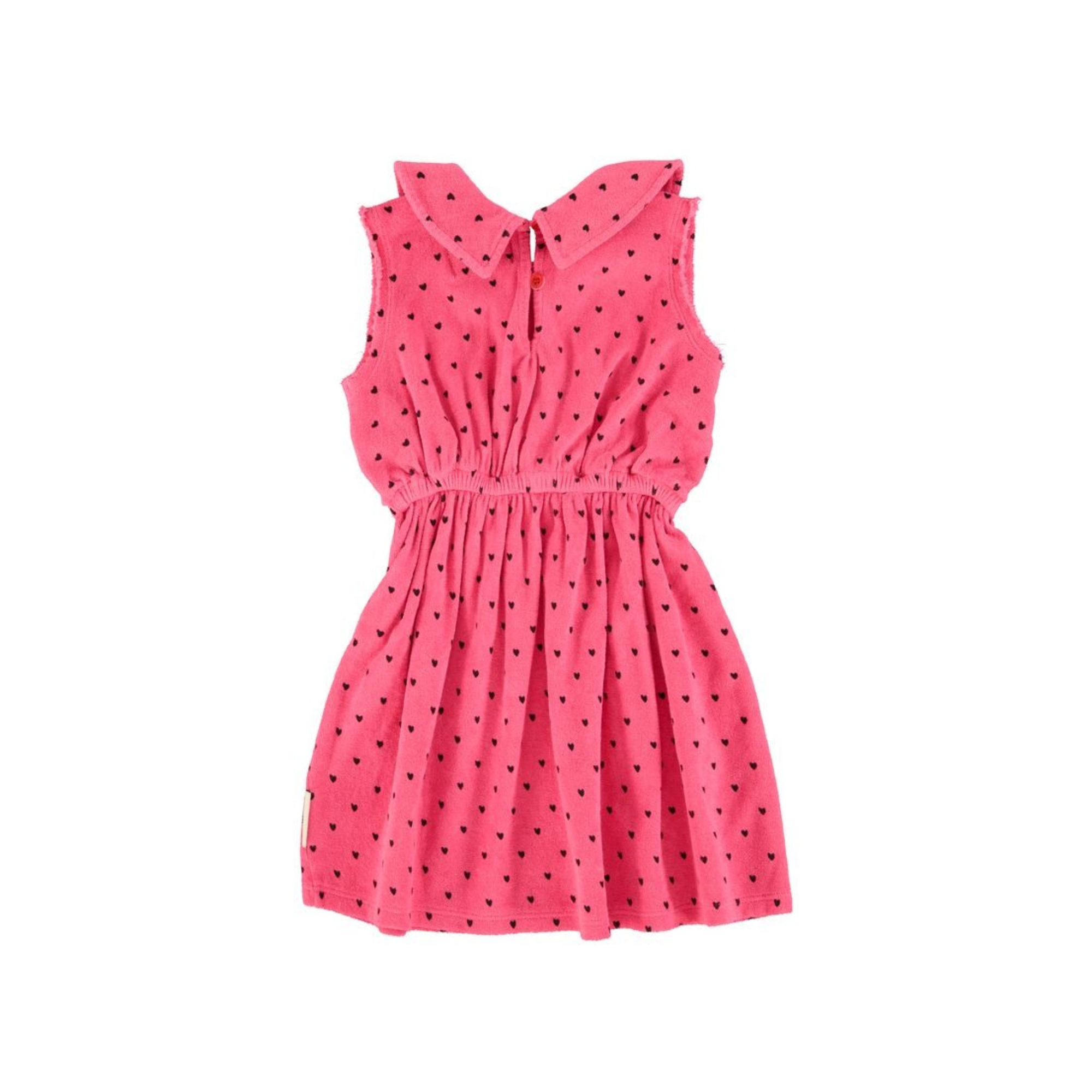Heart Print Short Dress | Pink/Black