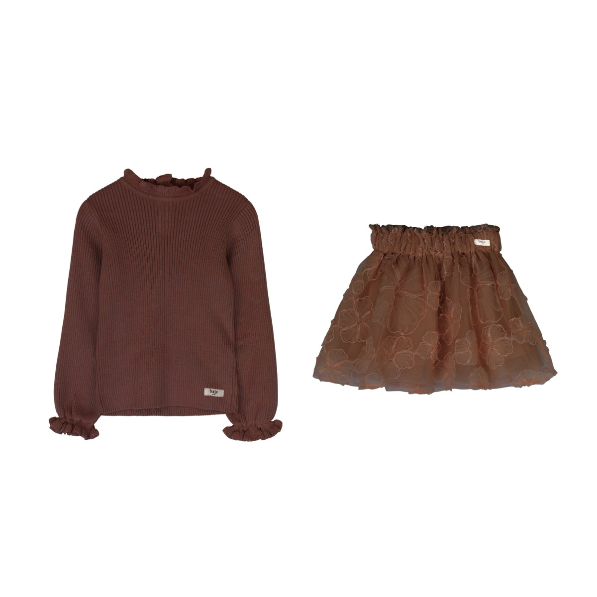 Nula Salli Skirt Set | Copper Brown