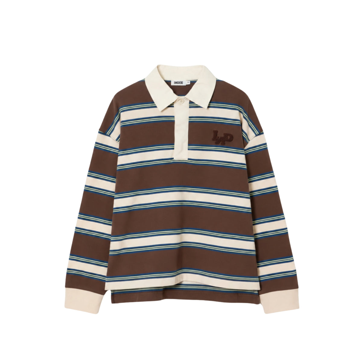 Wales Polo Rugby T-Shirt with Stripes | Coffee