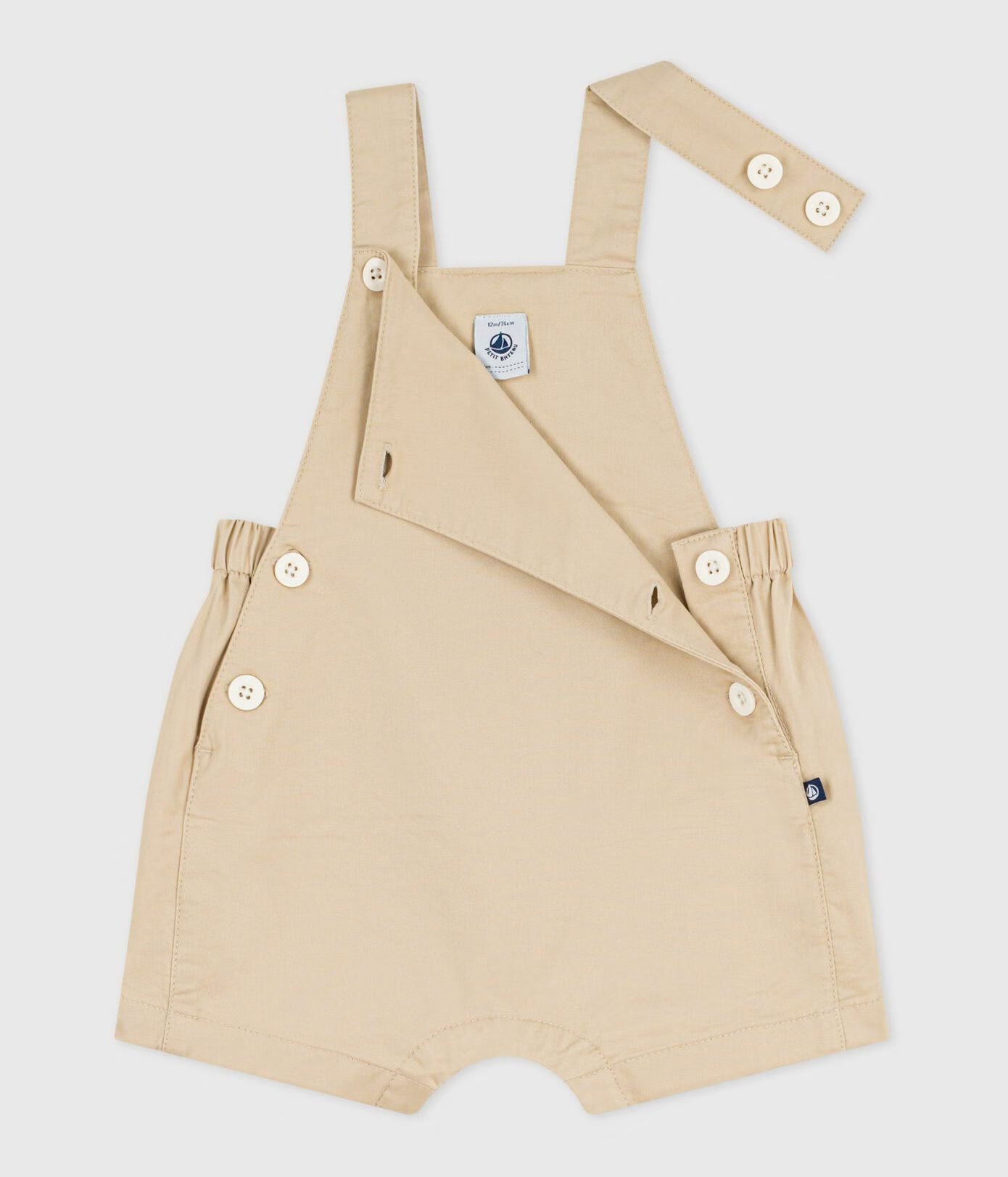Twill Dungarees | Beige