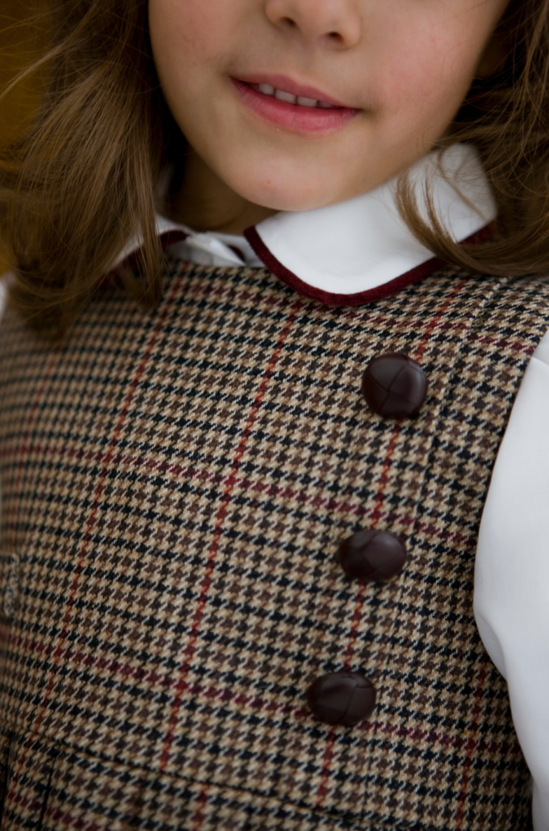 Avventurina Dress | Brown Check