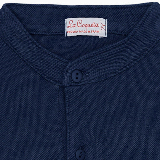 Alcomo Long Sleeve Polo T-Shirt | Navy