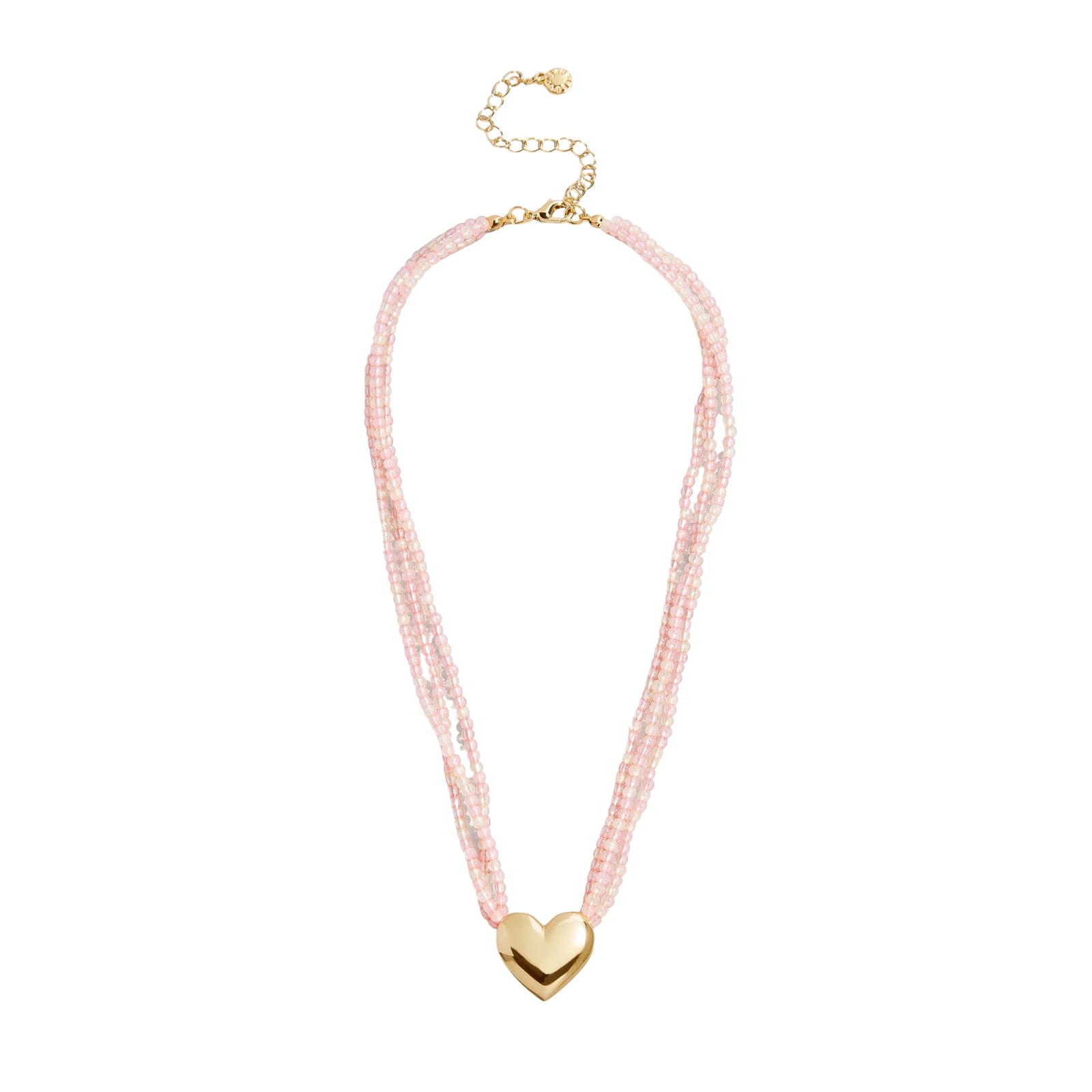 Millie Bubble Heart Necklace | Pink