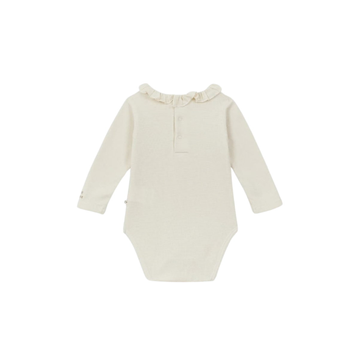 Ruffle Baby Bodysuit | Chalk