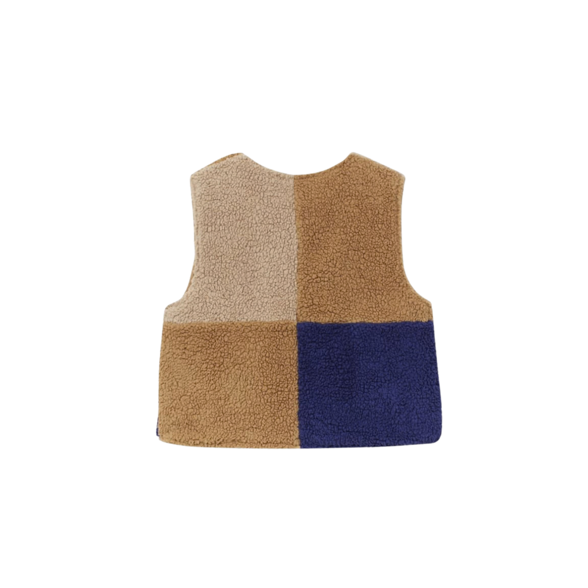 Reversible Patch Sherpa Vest | Camel