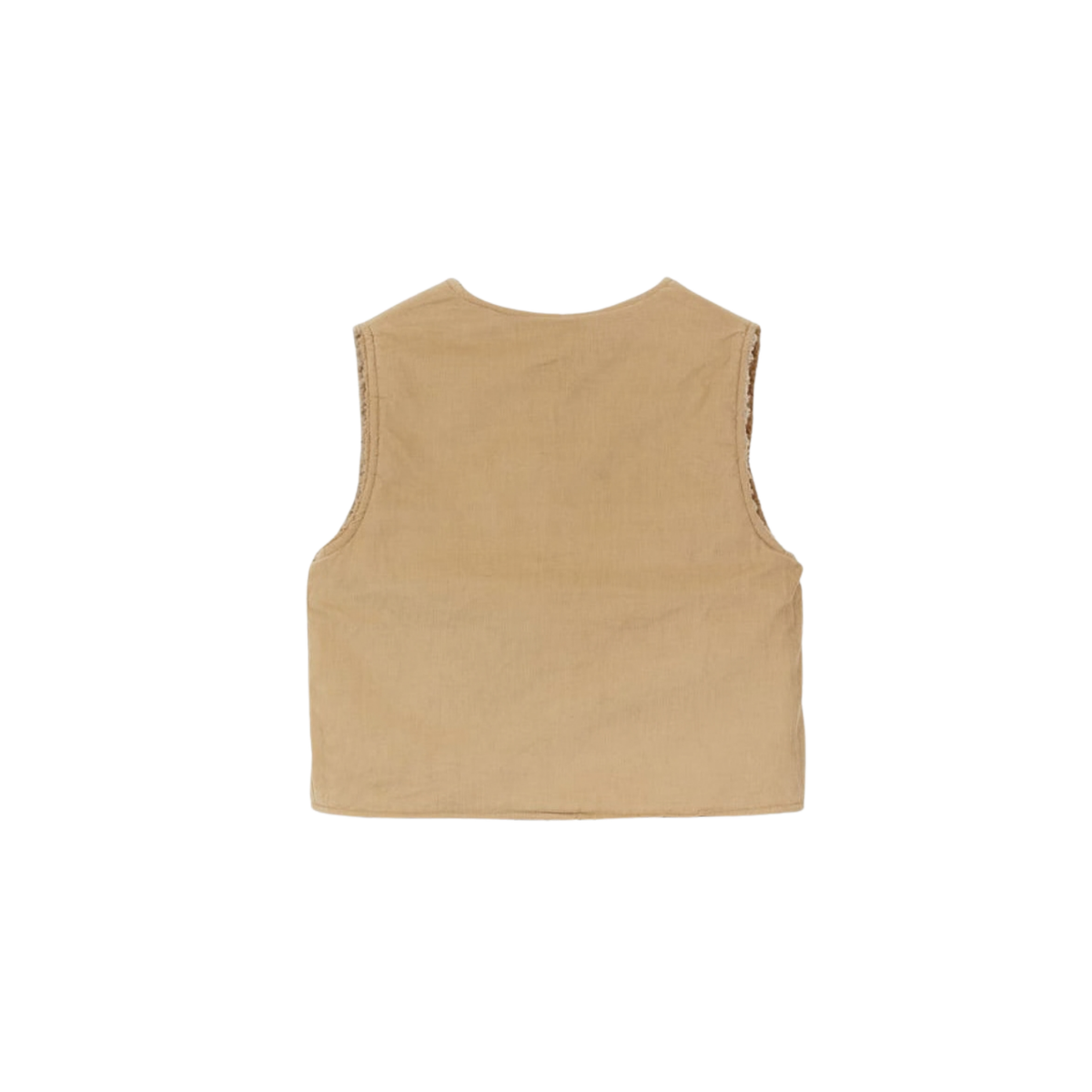 Reversible Patch Sherpa Vest | Camel