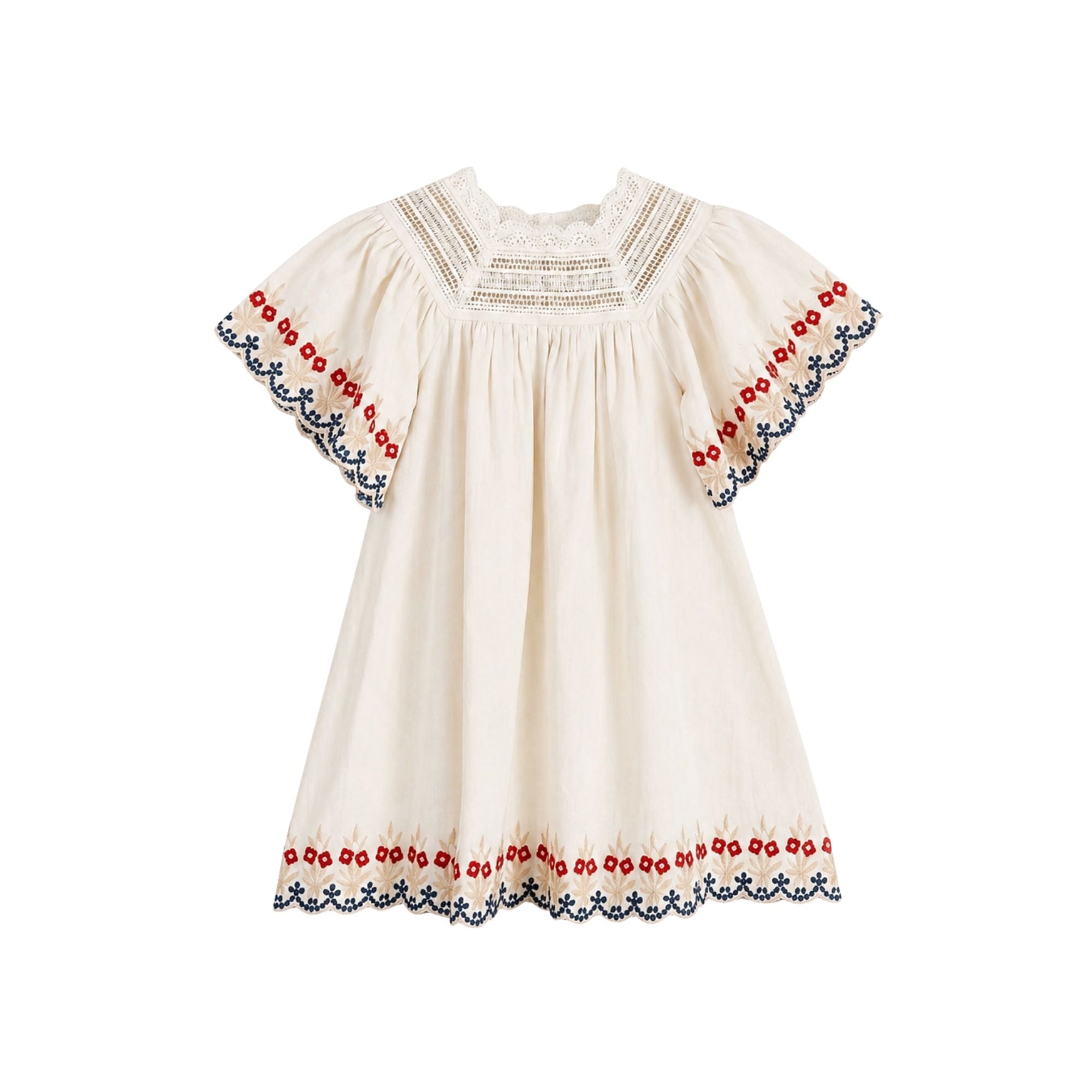 Embroidered Dress | Natural Cotton Flex