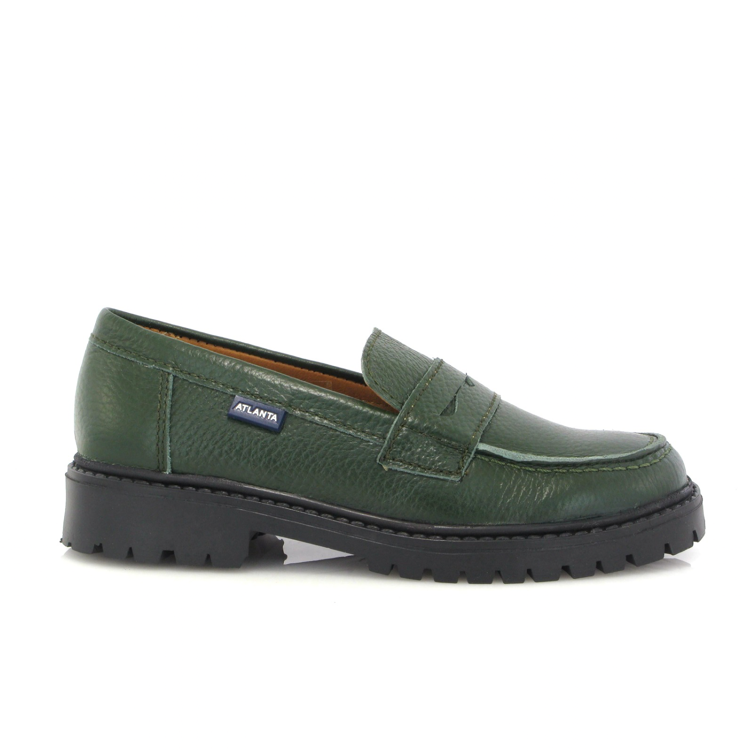 College Loafer | Green Grainy