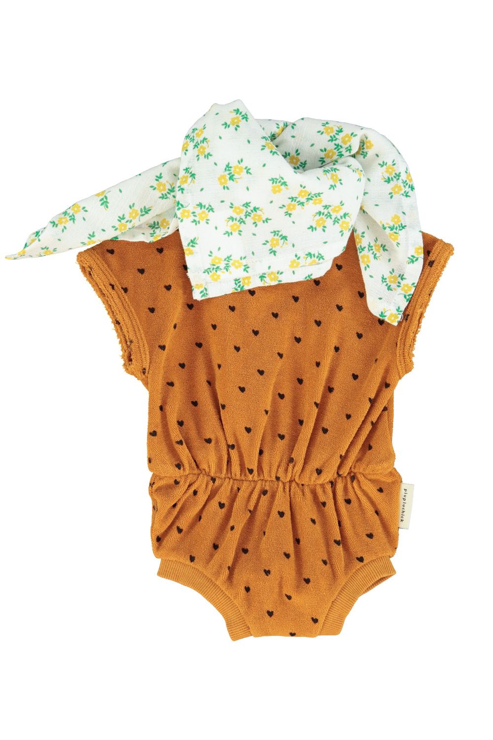 Flower Print Bandana | Ecru/Yellow