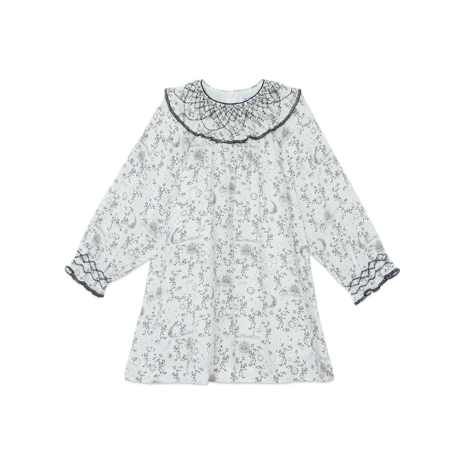 Floral Embroidery Dress | Ecru