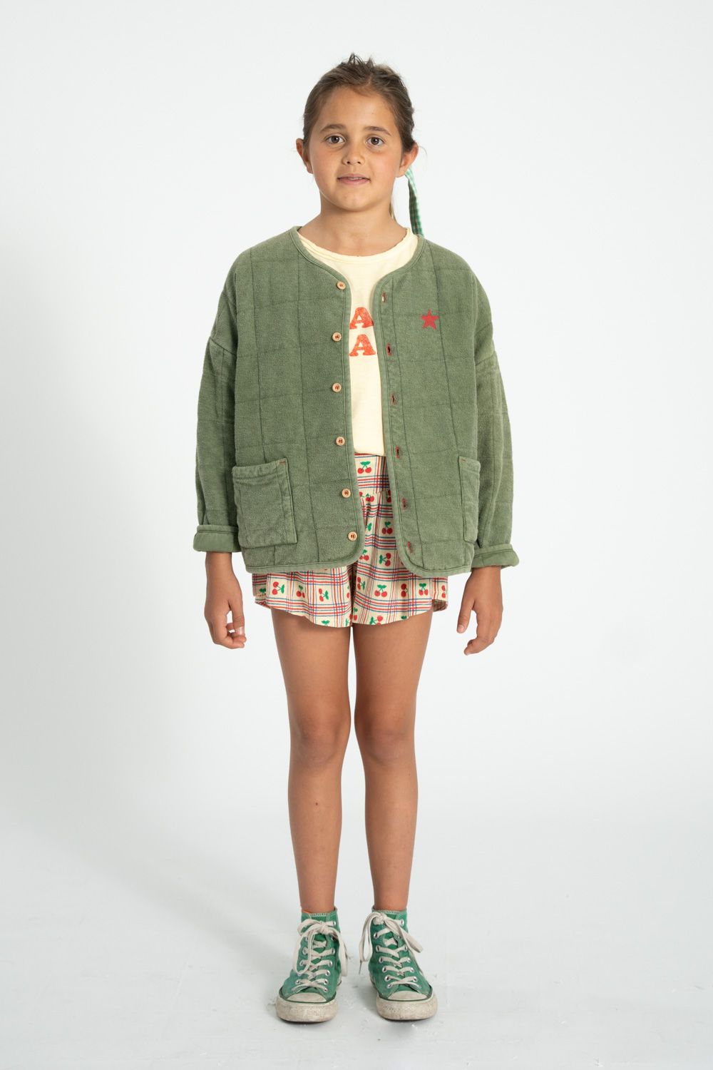 Cherry Print Shorts | Light Yellow