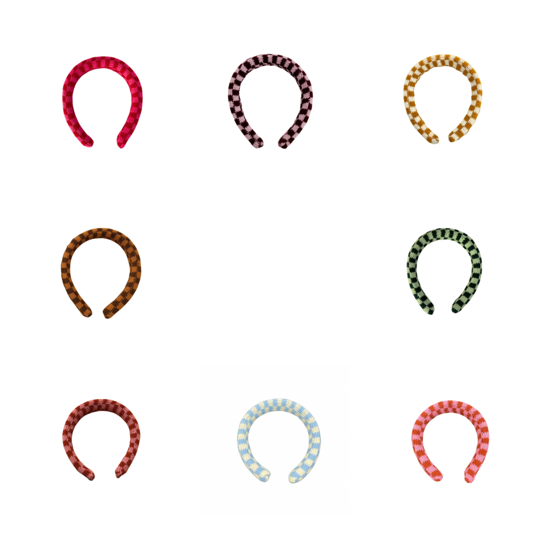 Knit Headband | Checkered