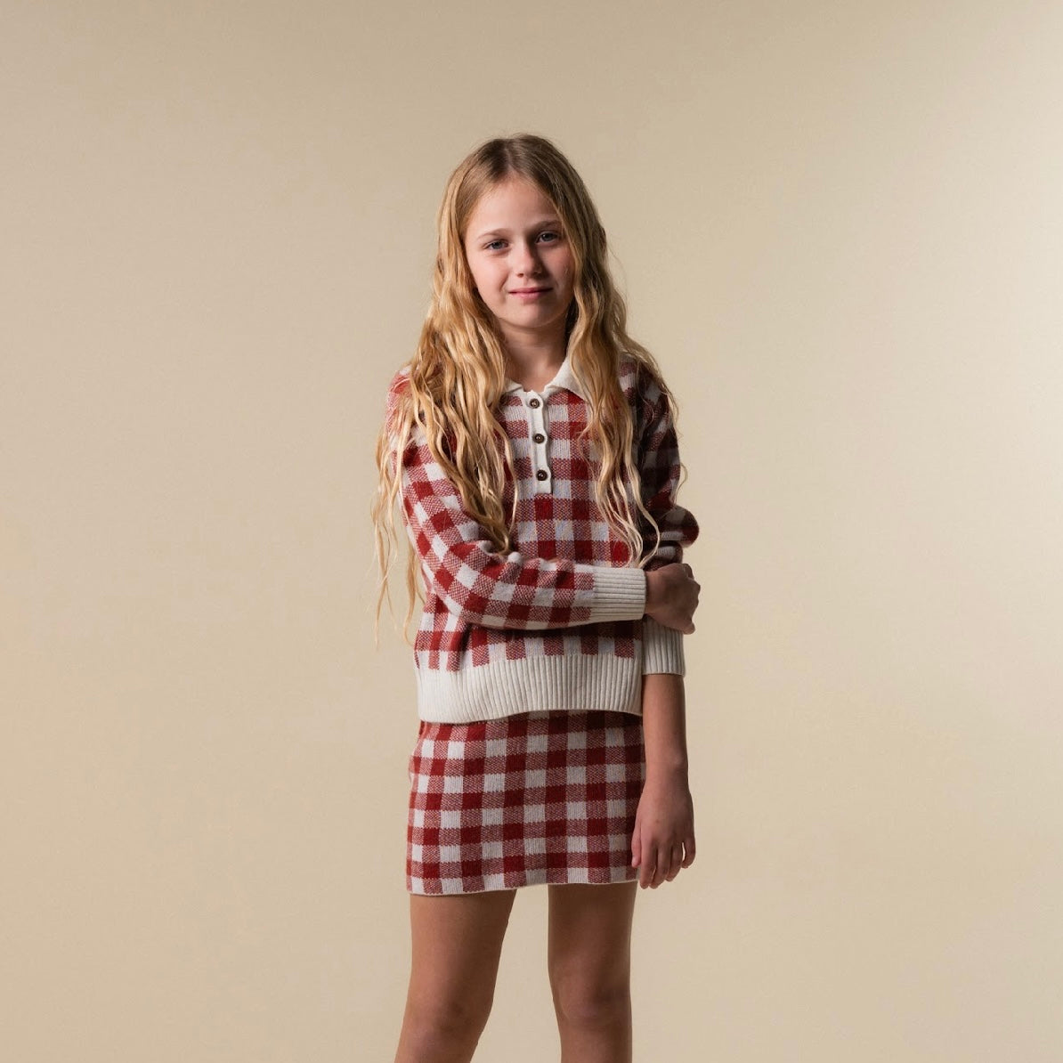 Gingham Mini Skirt | Russet