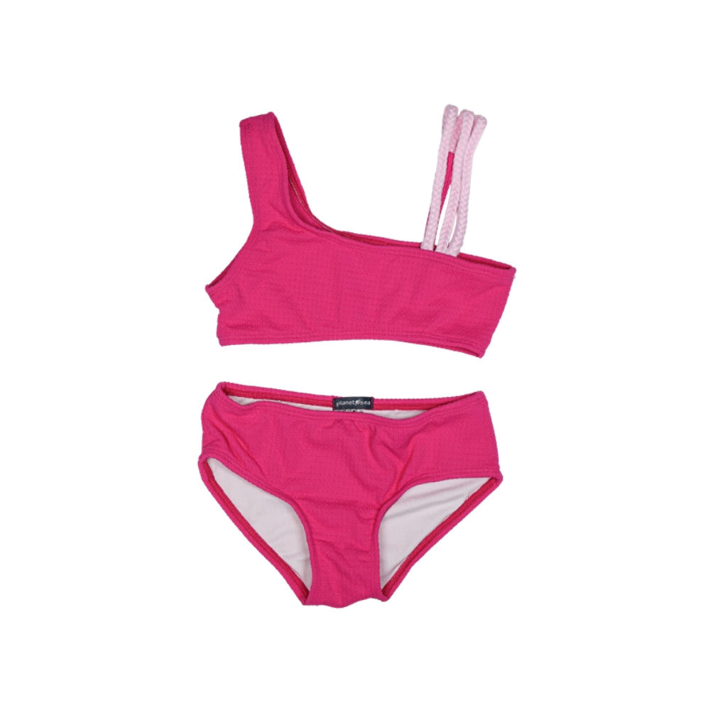 Braided Shoulder Bikini | Pink